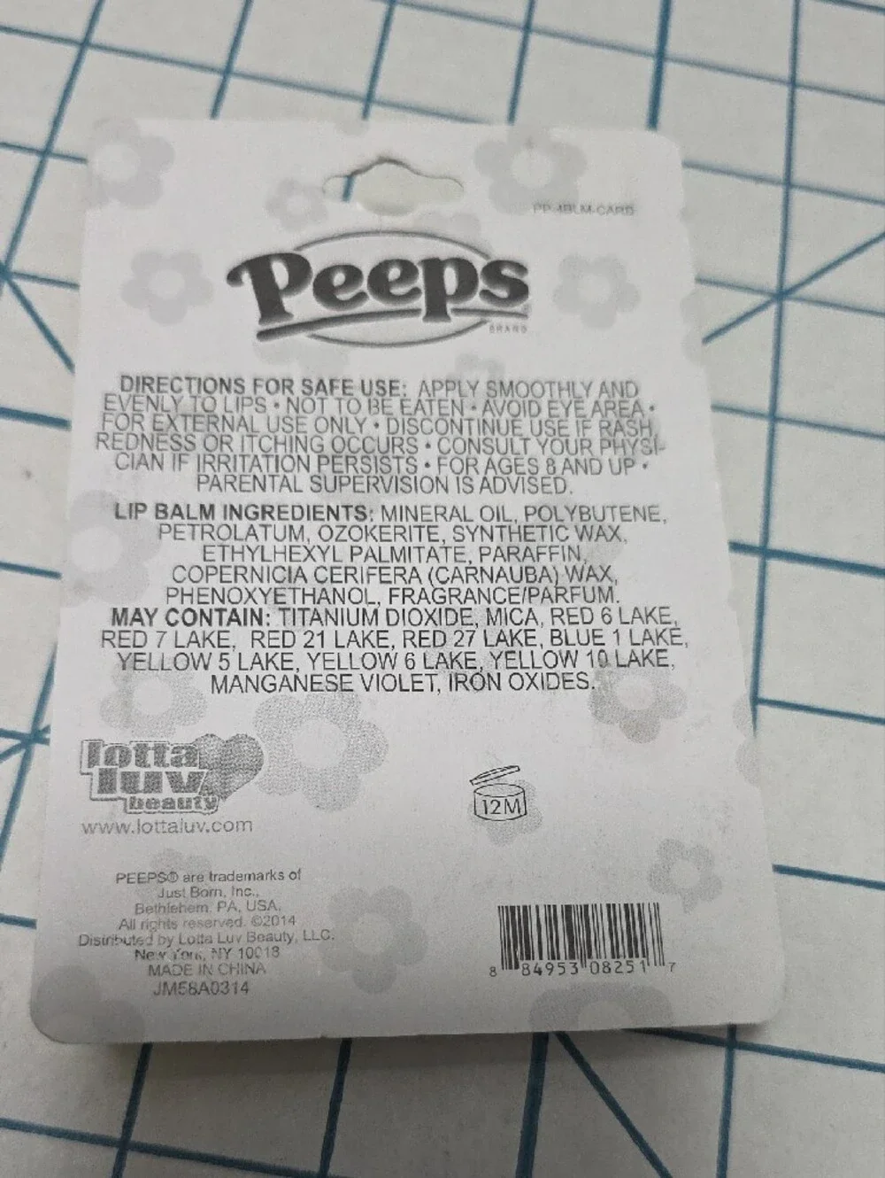 Peeps Kids Flavored Lip Balm 4-Pack - Pink, Yellow, Blue, Purple